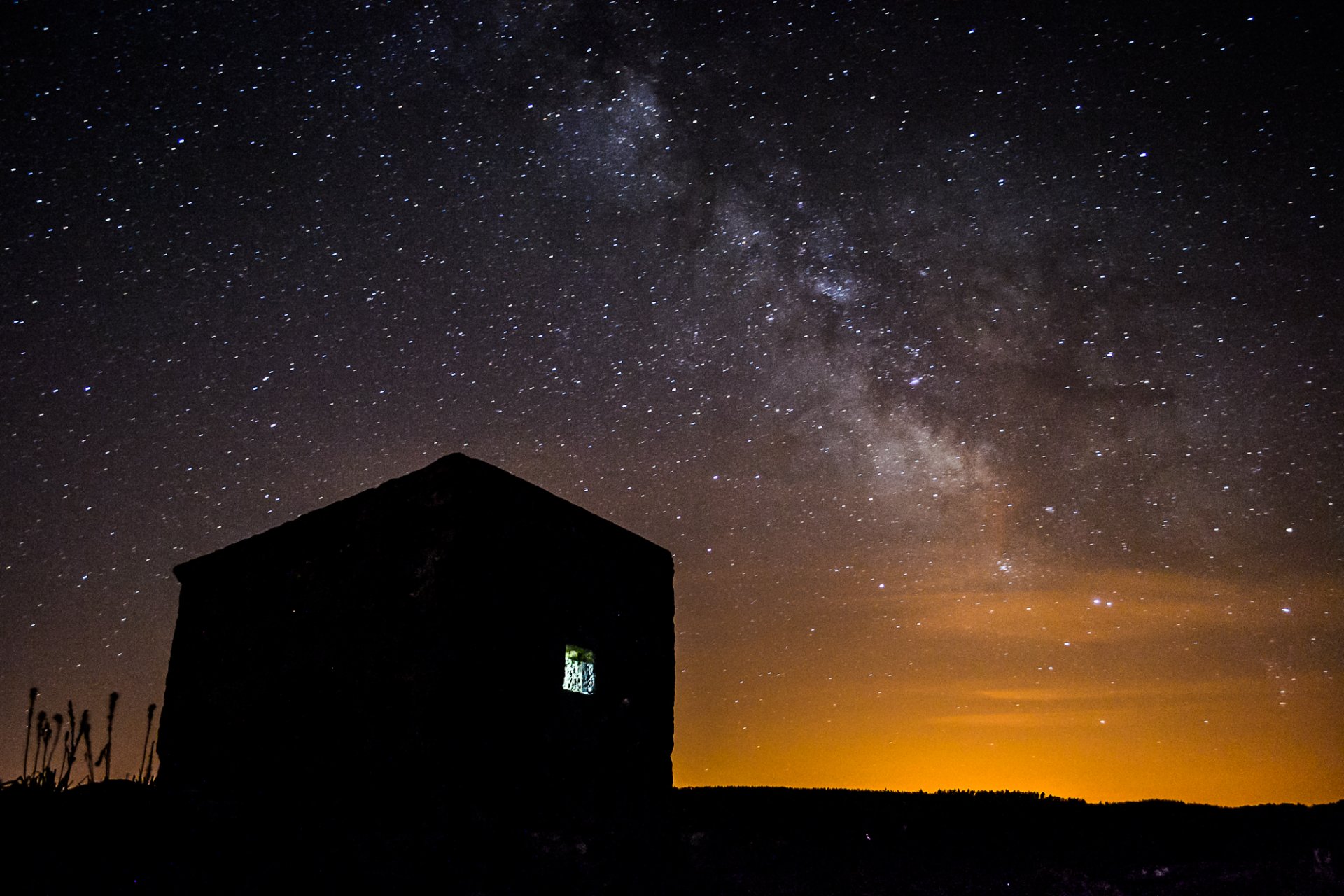 estrellas noche espacio vía láctea hogar