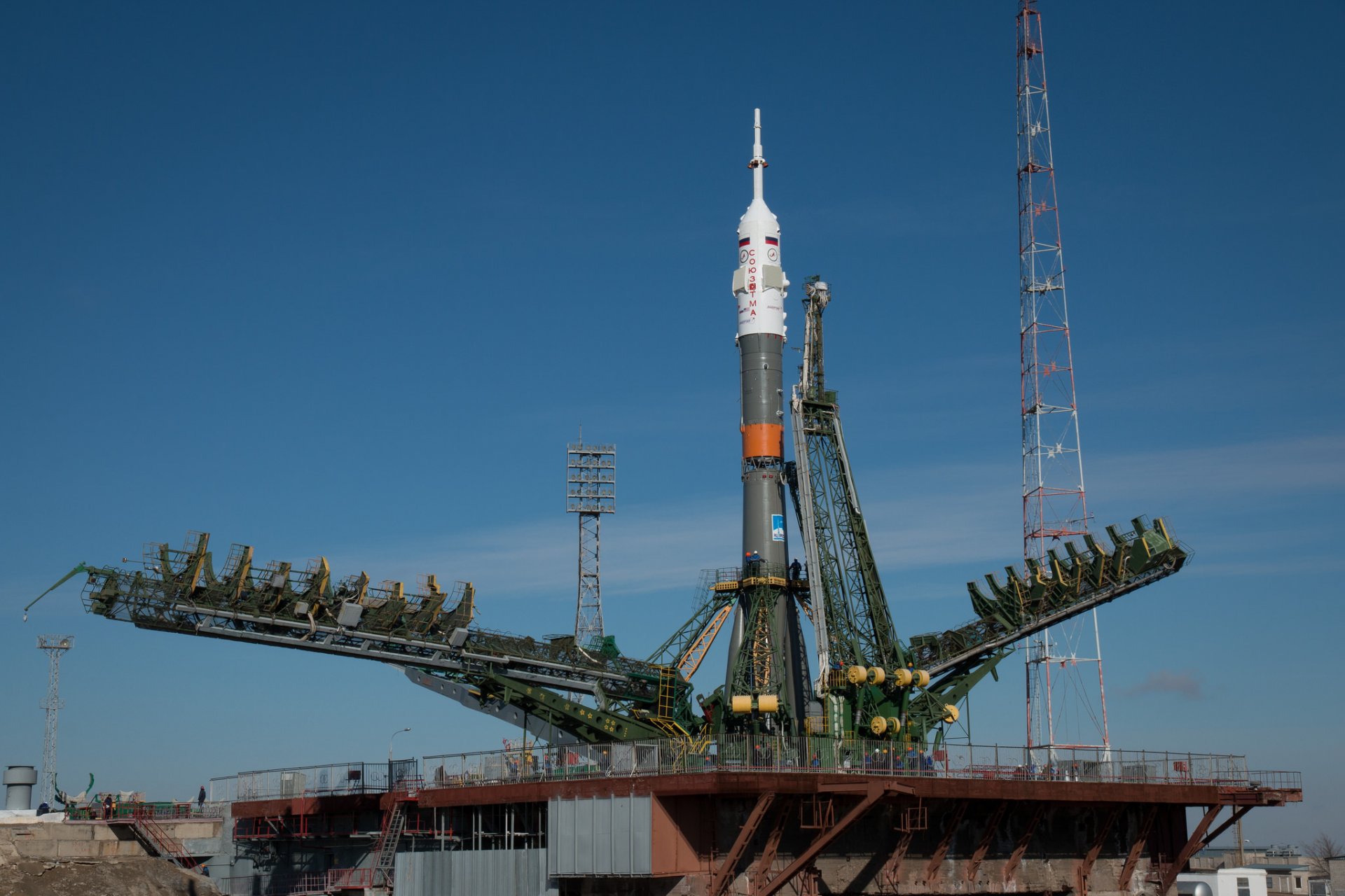 soyouz tma-16m cosmodrome espace vaisseau spatial