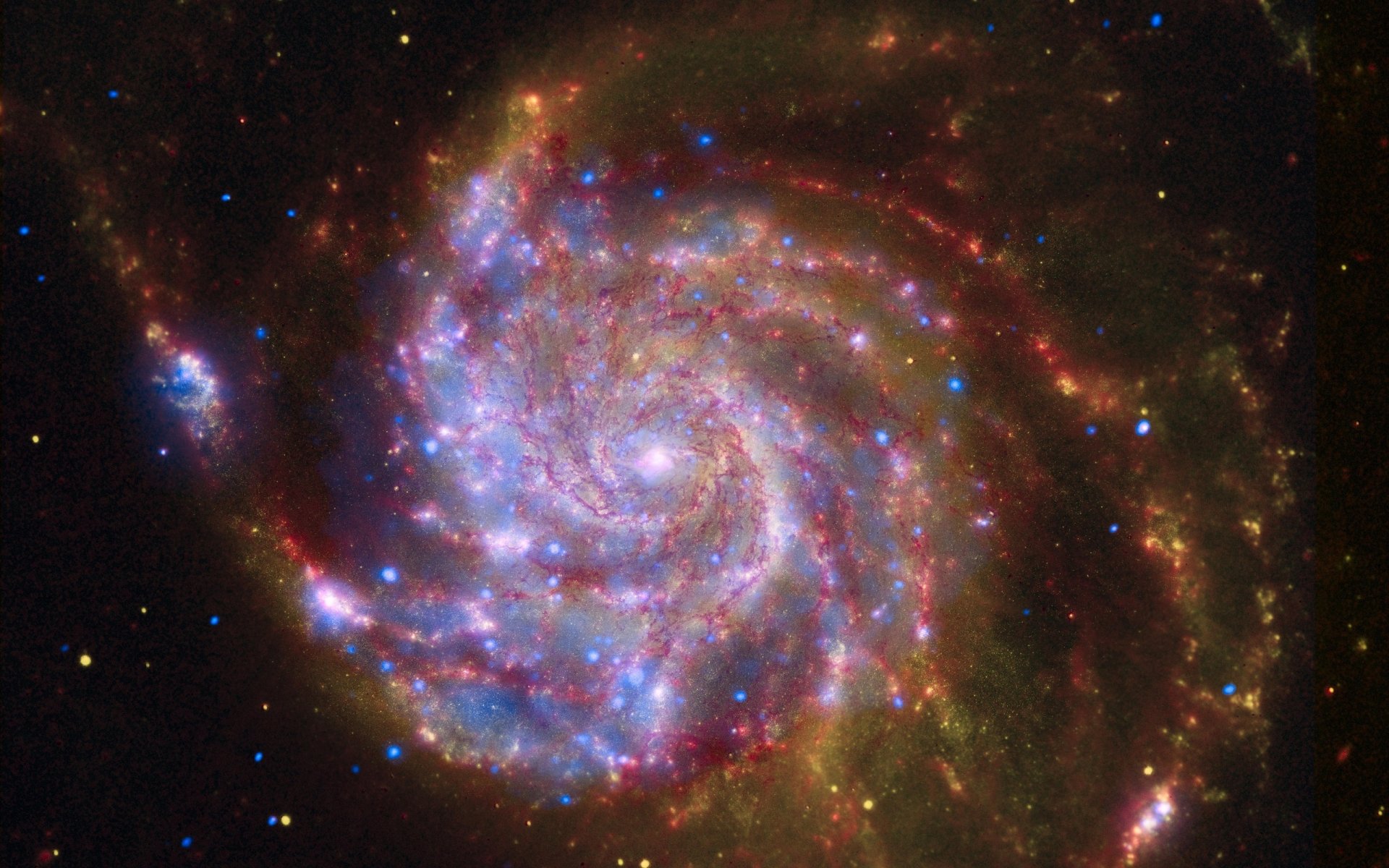 messier 101 or ngc 5457 galaxia stars power