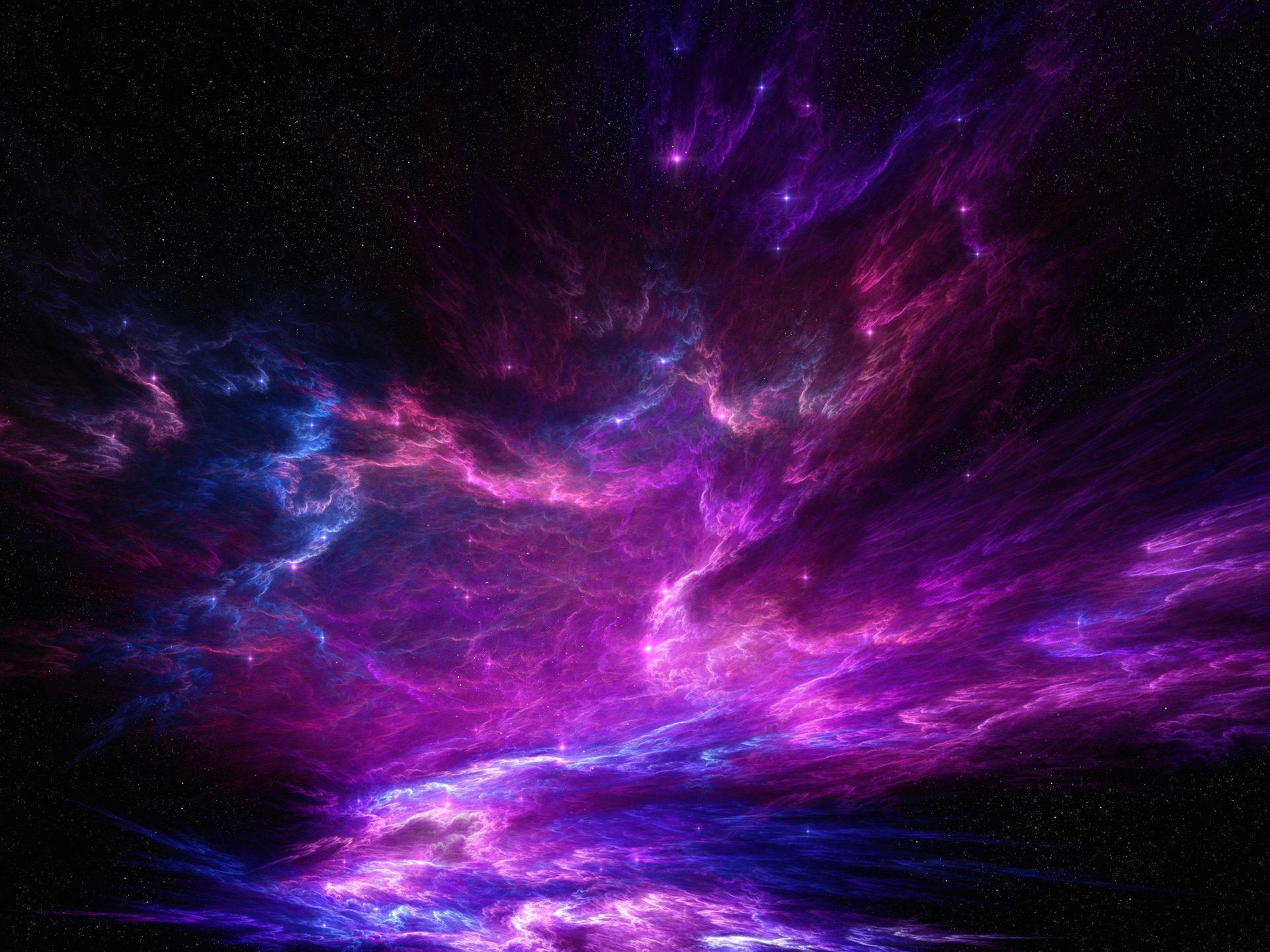 cosmos fiction art starry scattering nebula cloud cover overlay patterns layers radiance lights flicker