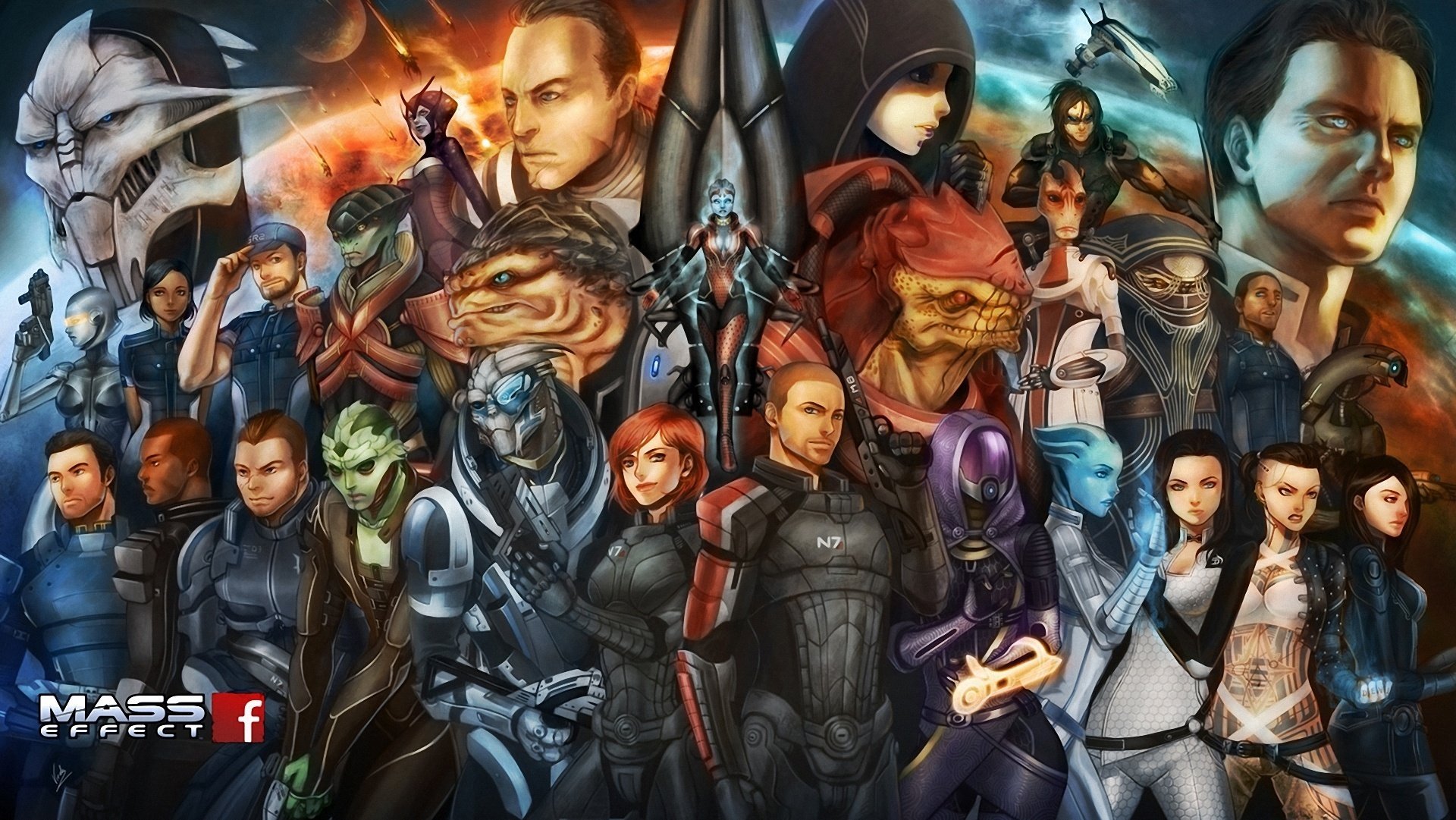 fan art нормандия цербер жнец персонажи mass effect шепард