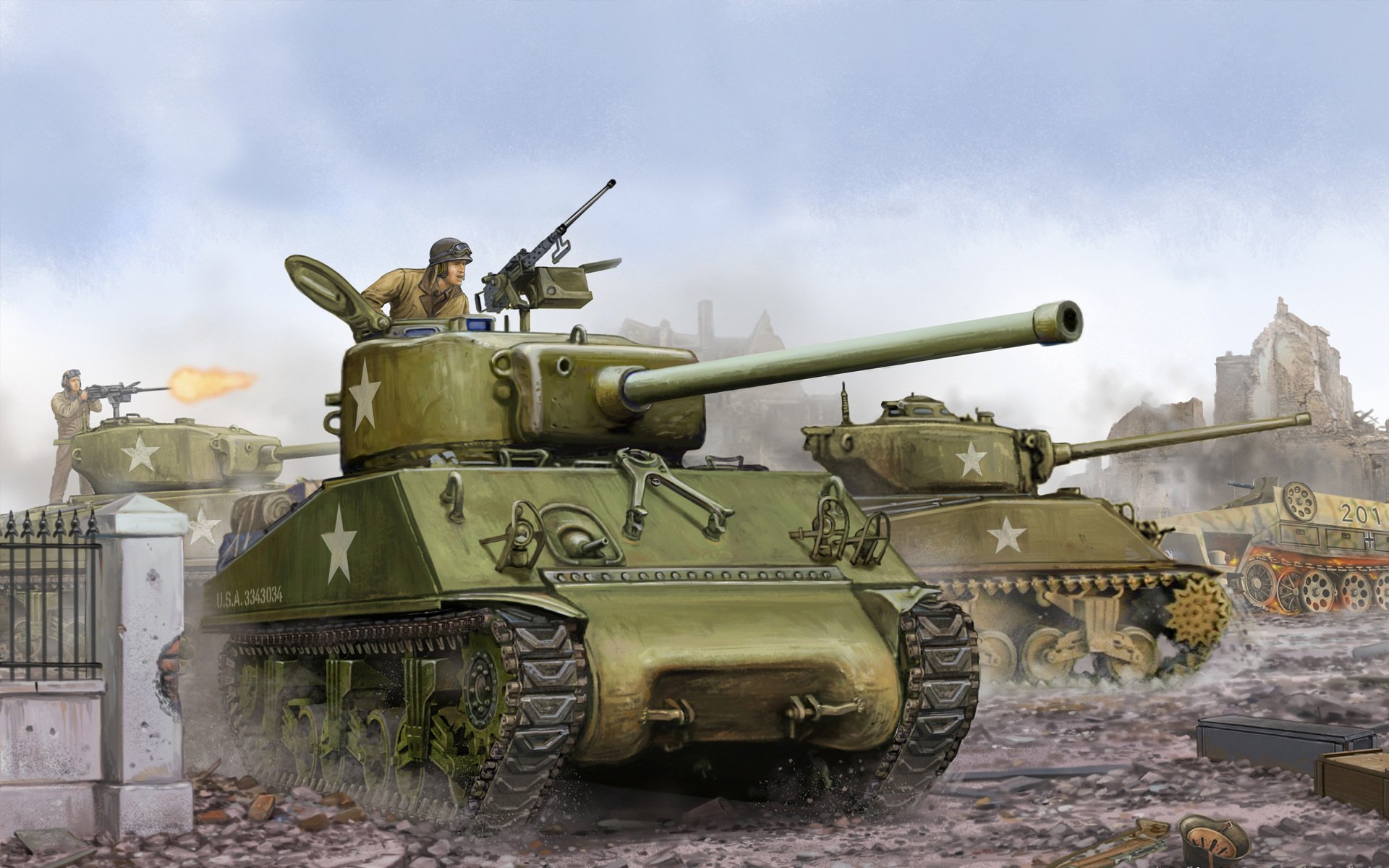 76mm sherman m4a3 танк американский основной арт средний