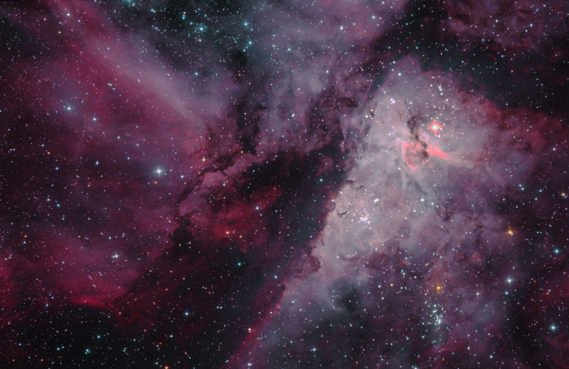 carina nebula constellation creation space