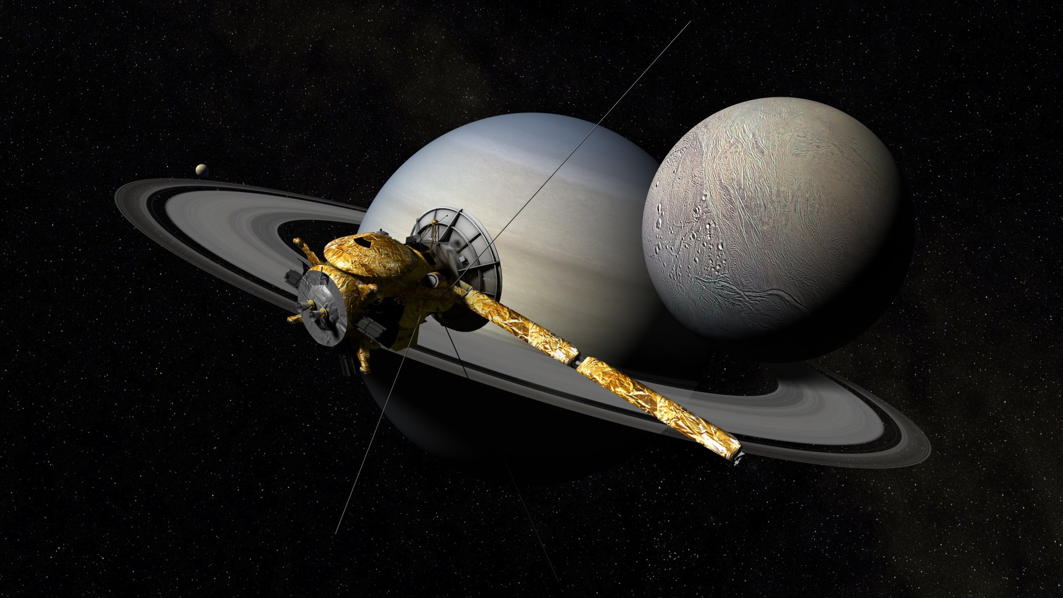 cassini-huygens automatyczny statek kosmiczny saturn kosmos gwiazdy