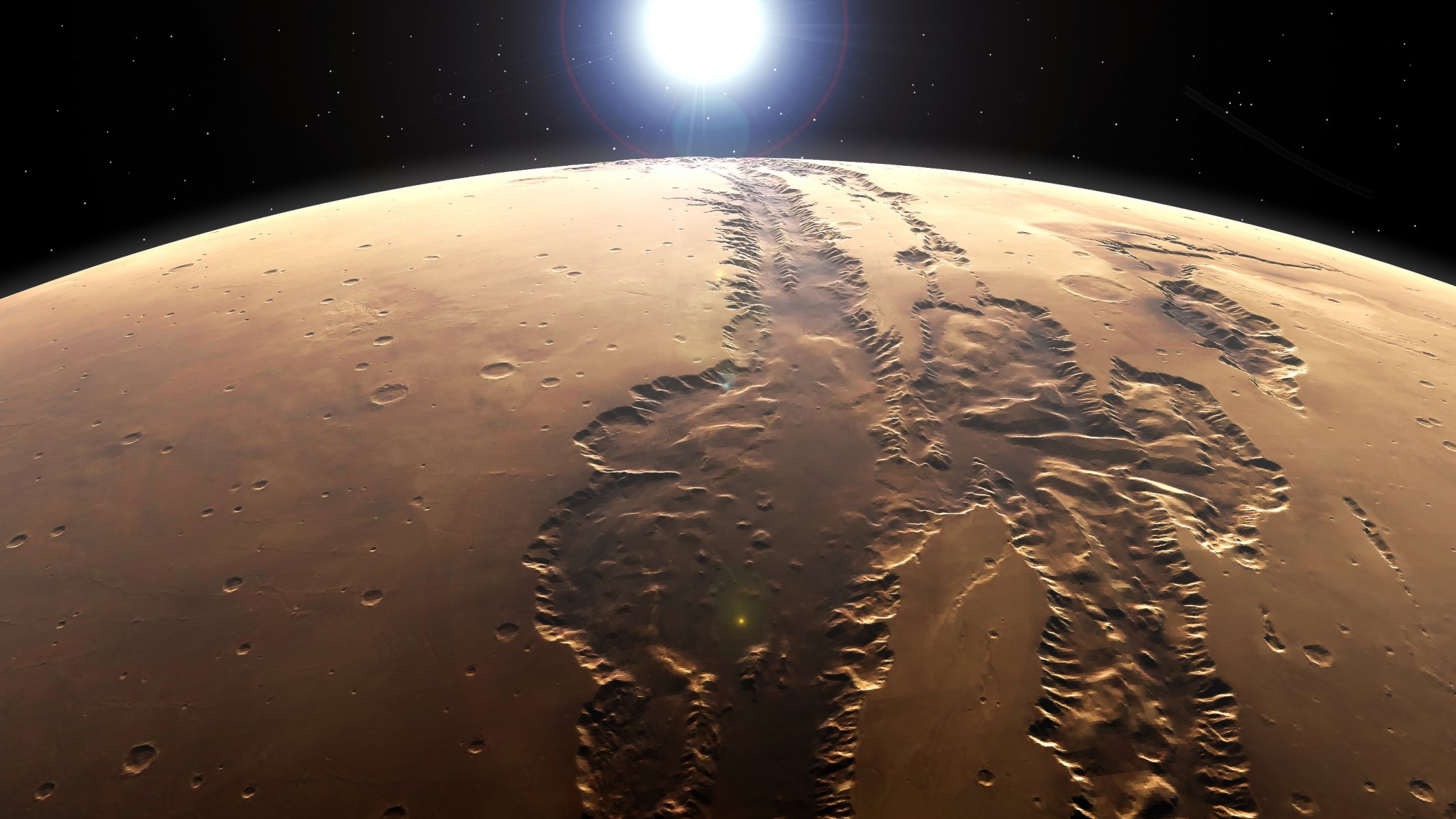 mars surface valles marineris system of canyon