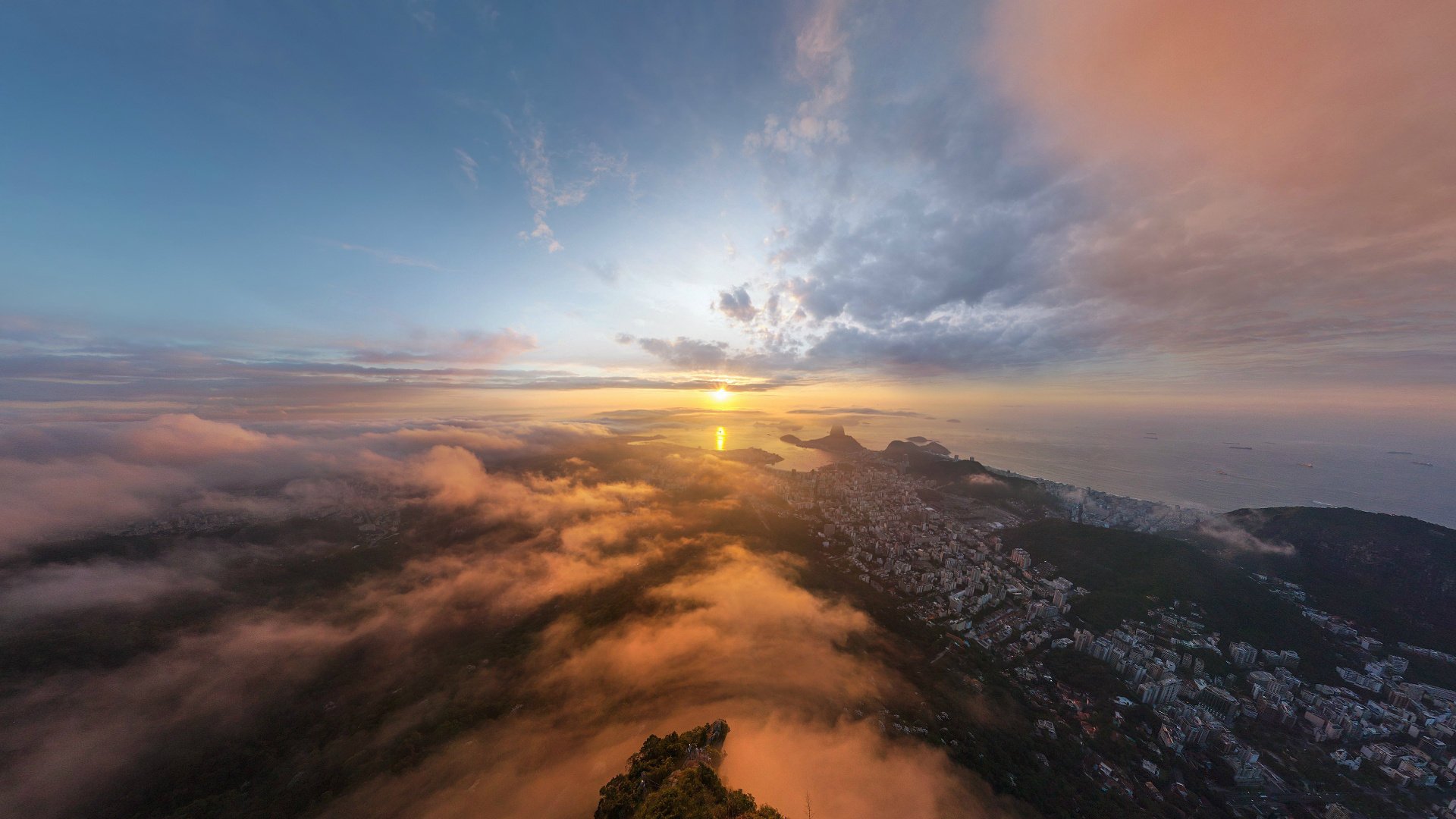 rio de janeiro río de janeiro ciudad sol amanecer