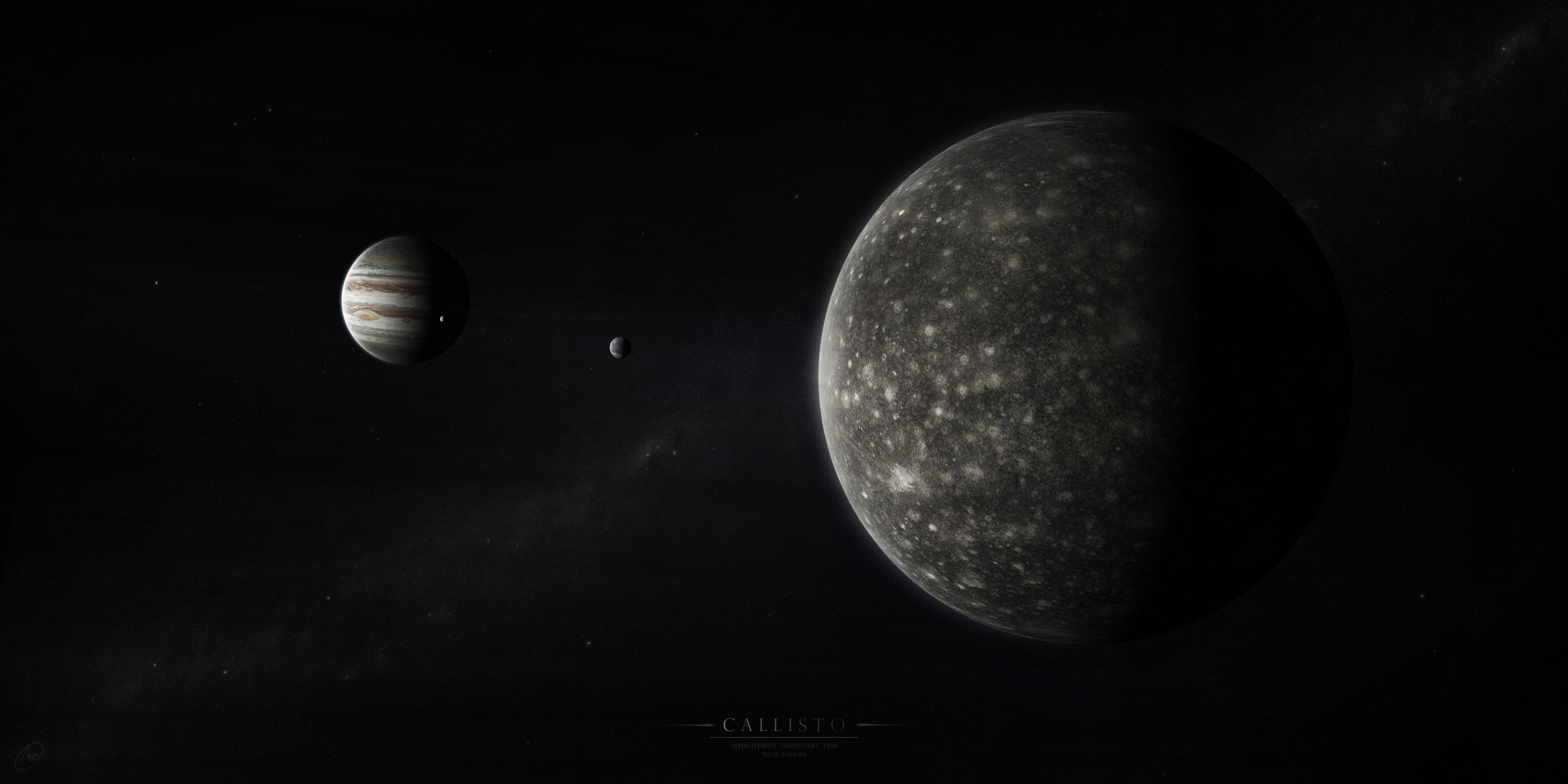 callisto satellites jupiter gas giant solar system milky way