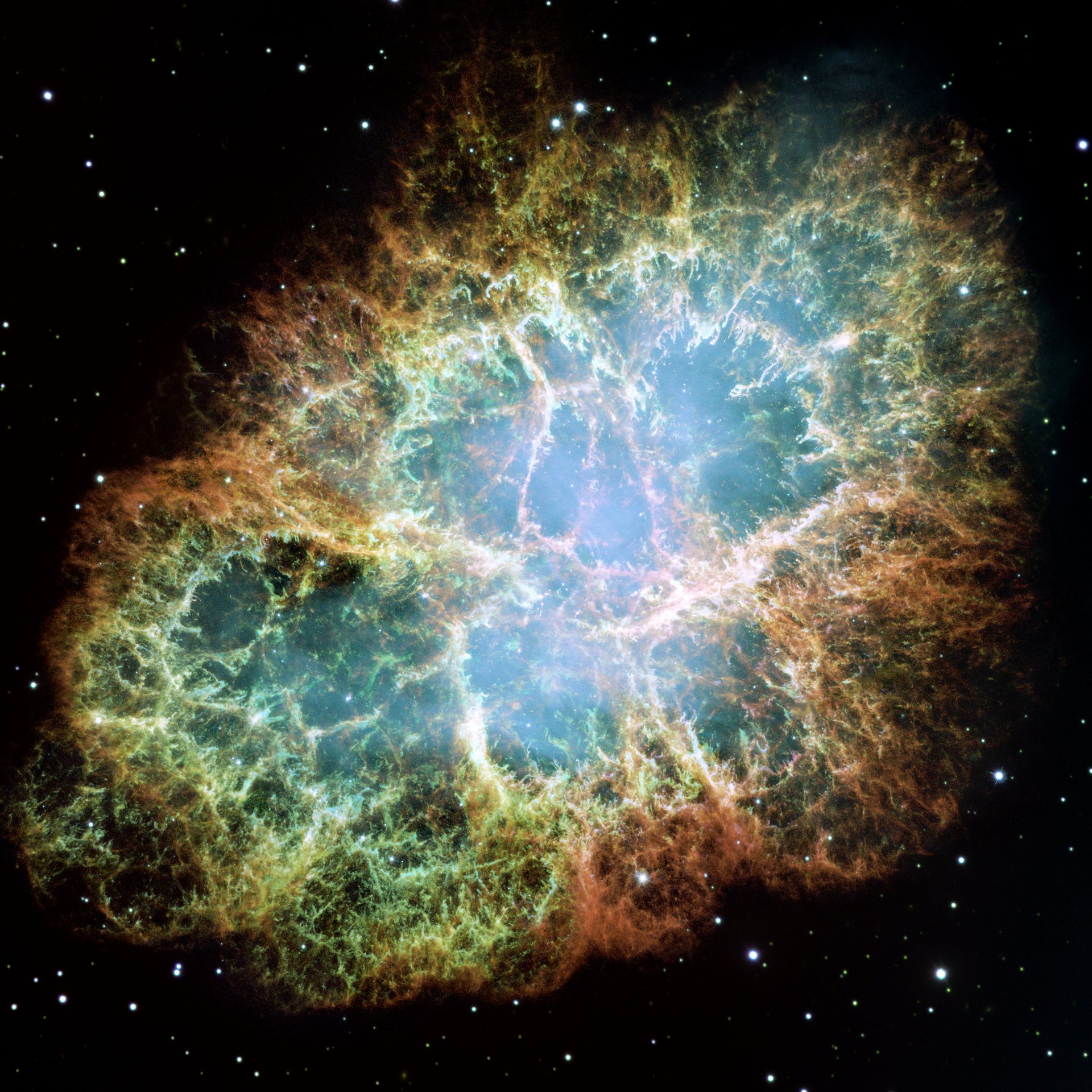 hubble nasa galaxie goddard espace nébuleuse de crabe supernova espace nébuleuse crabe