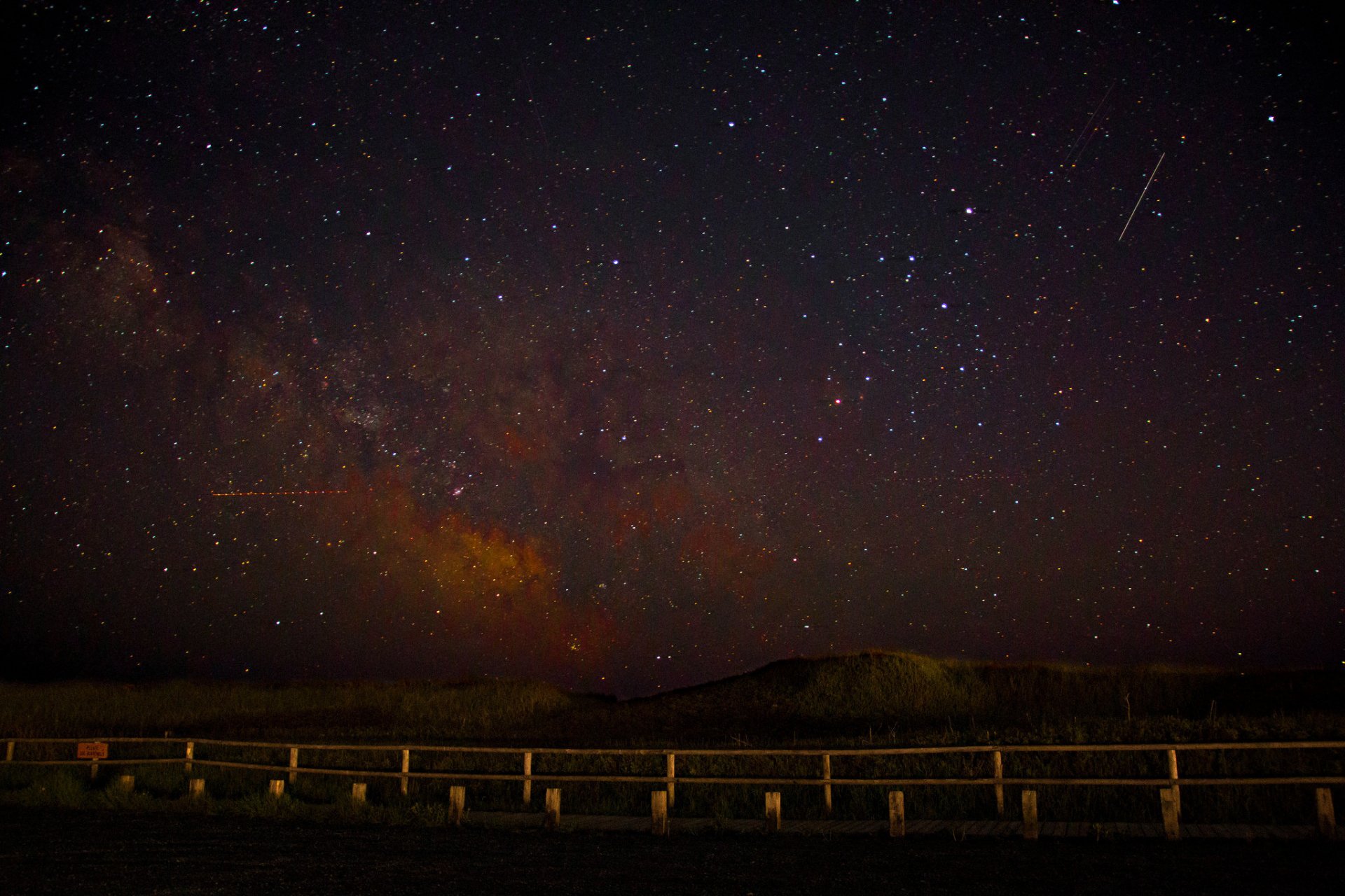 espacio estrellas noche espacio paisaje