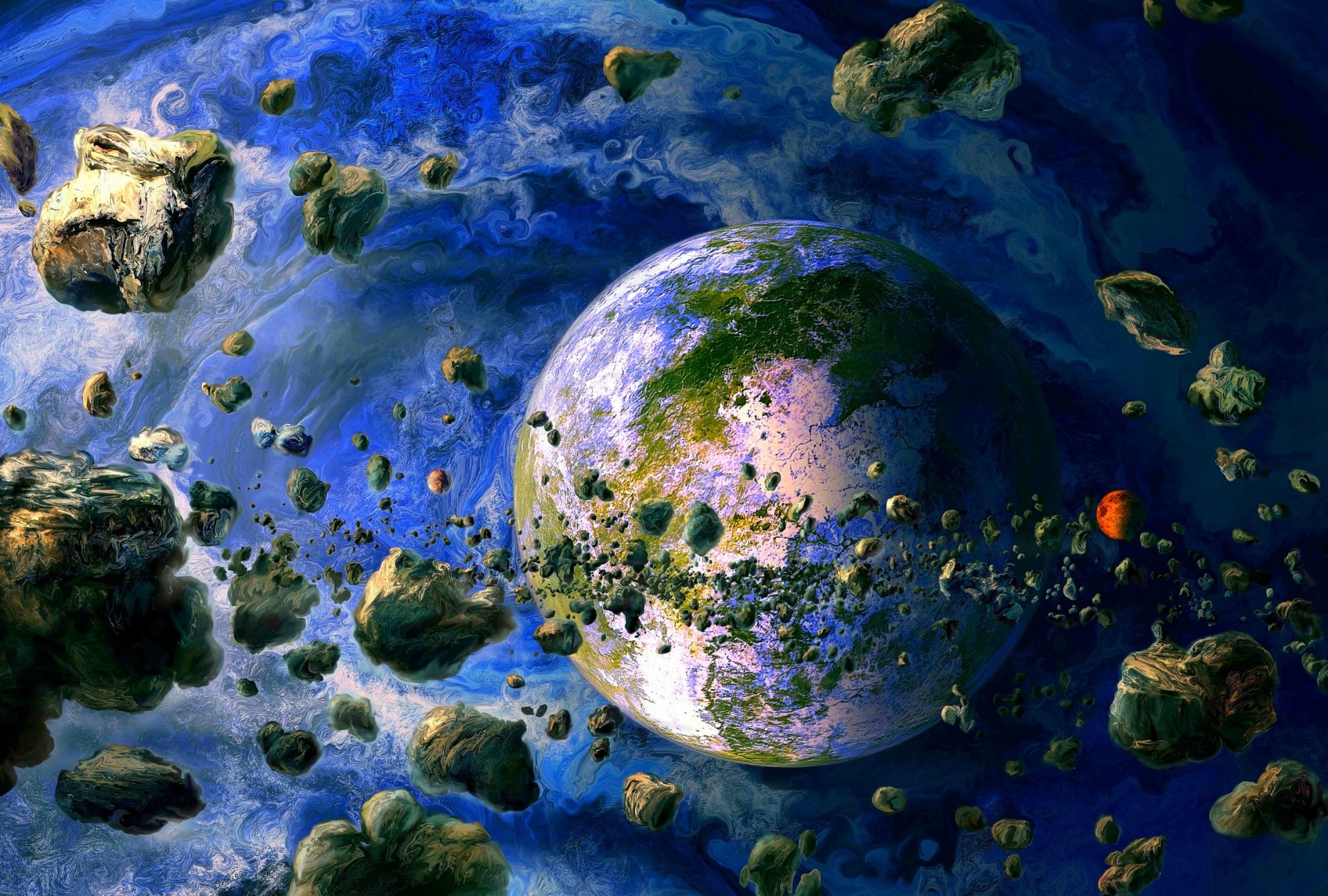 planet an asteroid universe