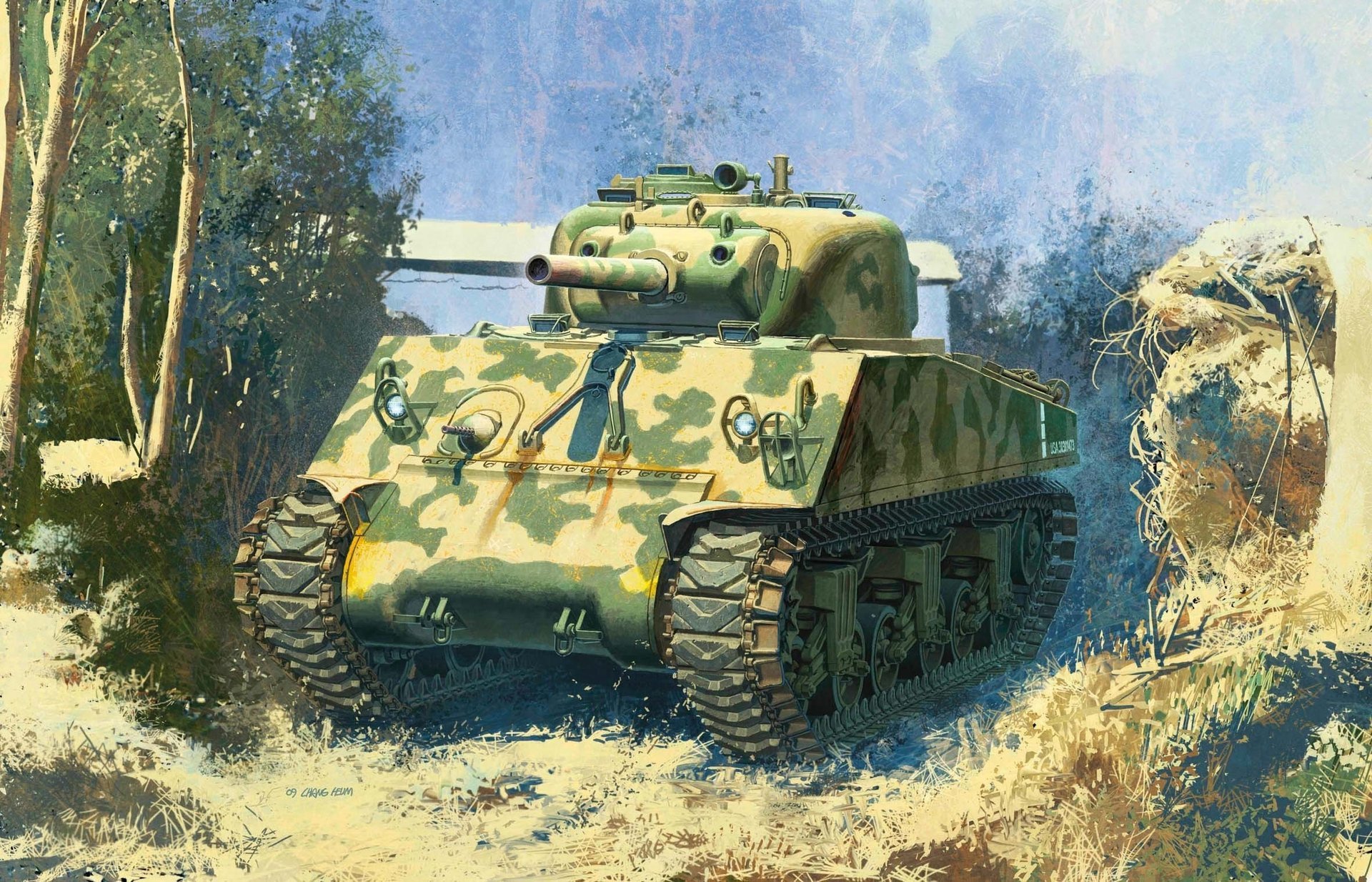 105 mm average pacific howitzer sherman m4 tank usa