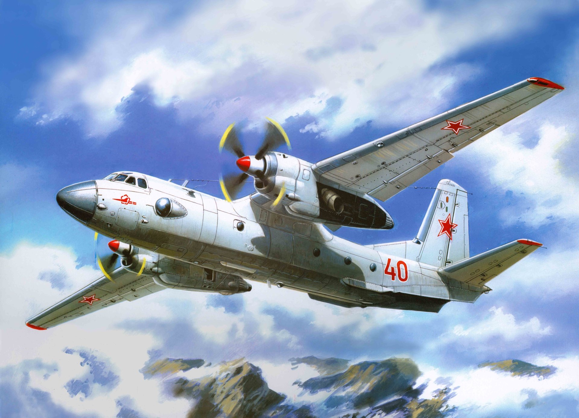 sowjetisch kunst militär an-26 flugzeug spitzname wirbel