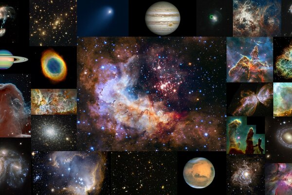 Planets and stars in outer space