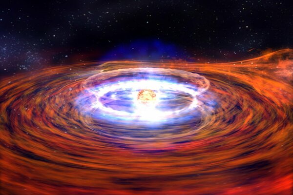 Rotation du gaz dans Une étoile à neutrons