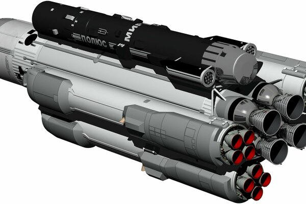 3d model of the Buran intercontinental cruise missile