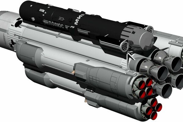 3d модель межконтинентальной крылатой ракеты Буран