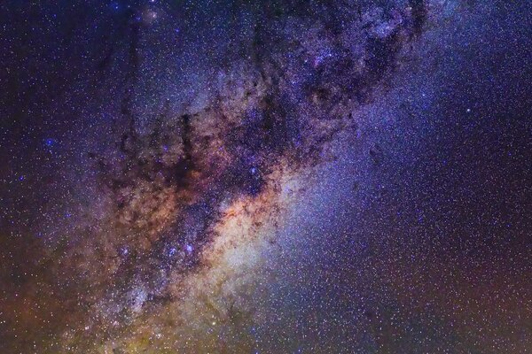 In space, the stars and the Milky Way are endless