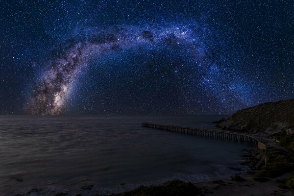 Spazio Lattea dalle stelle nello spazio