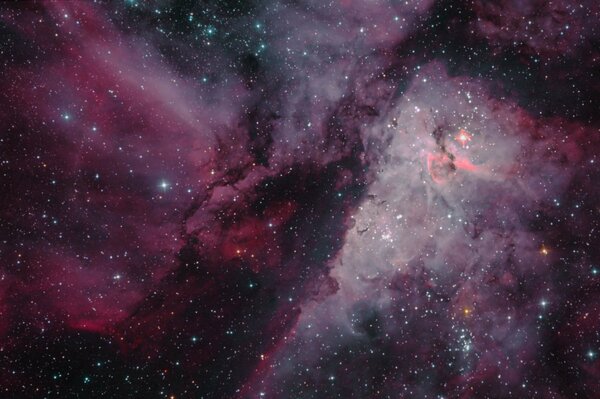 Nebulosa de la quilla en el espacio exterior