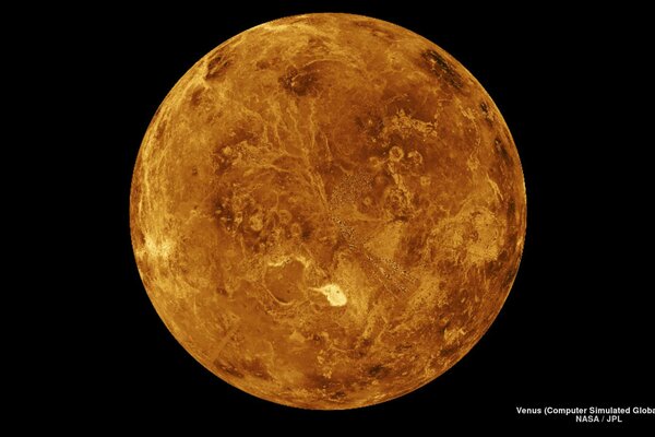 Computer graphics of the planet Venus