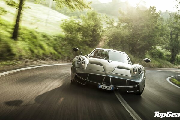 Top gear car on the track