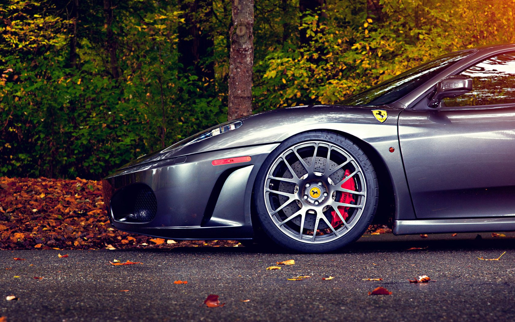 green trees 430 autumn silver leaf wheels ferrari tuning