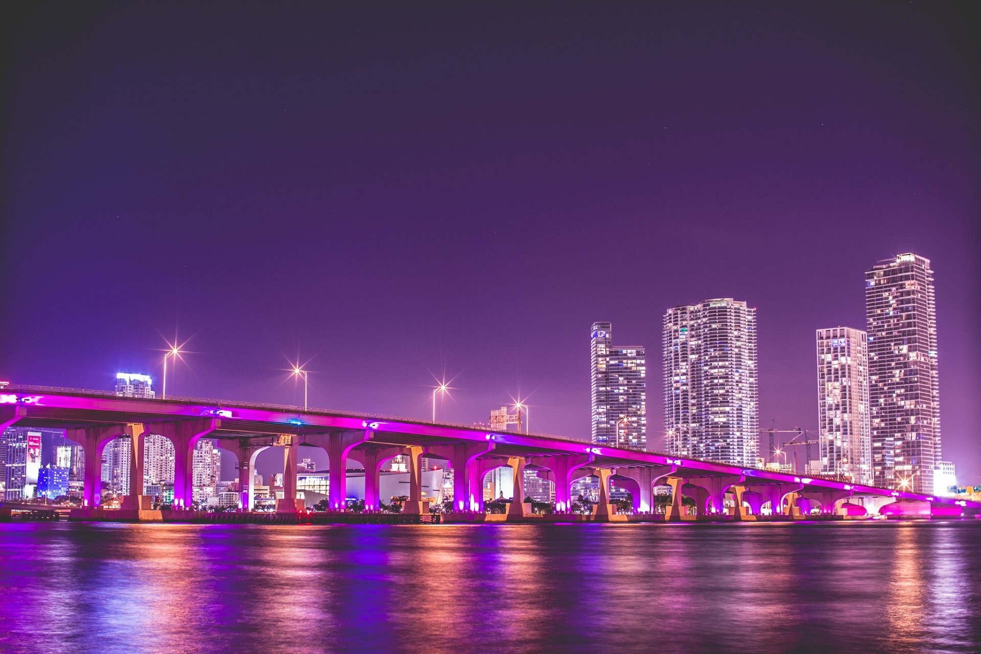 floride miami nuit vice-ville pont