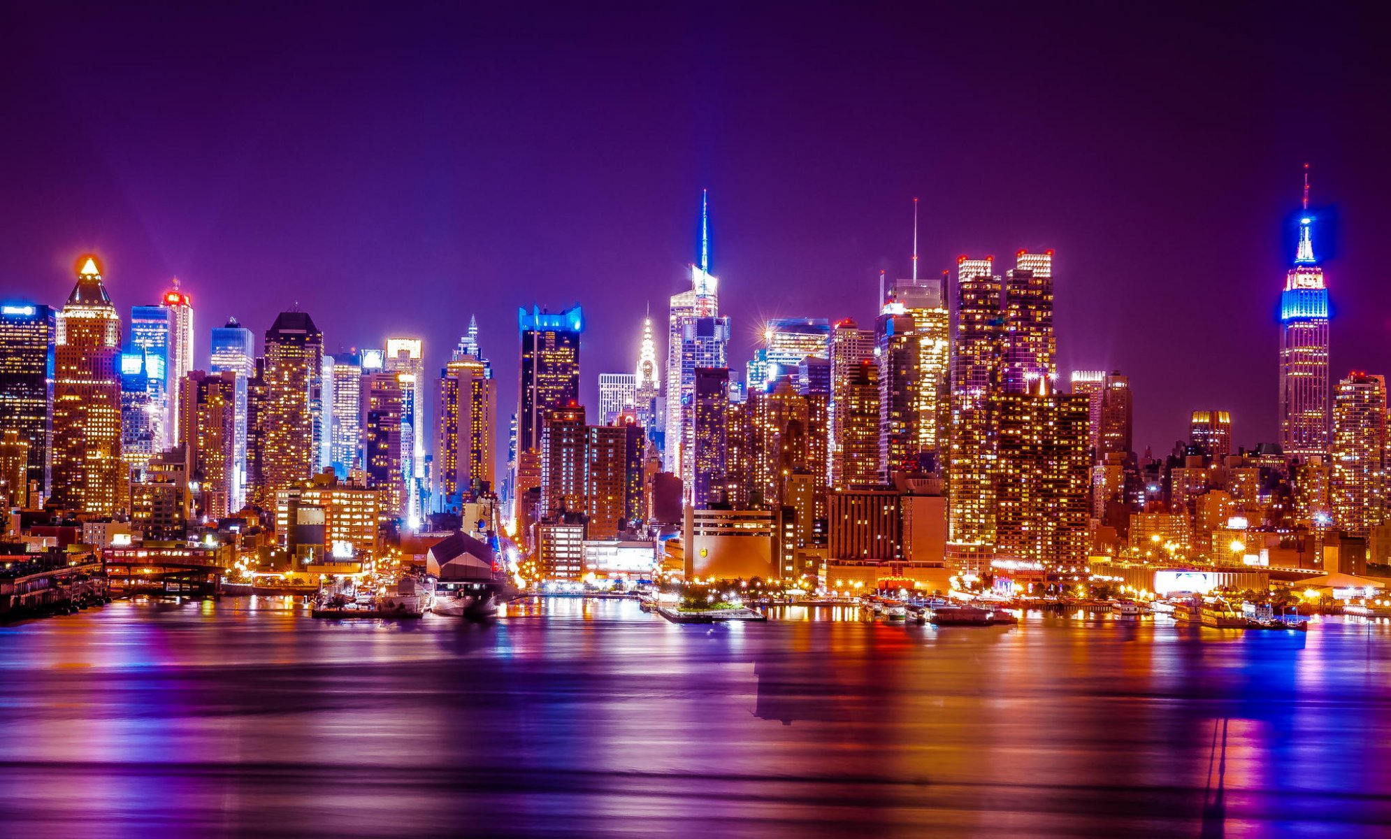 hudson river new york wtc city horizons horizon night city panorama skyscrapers light