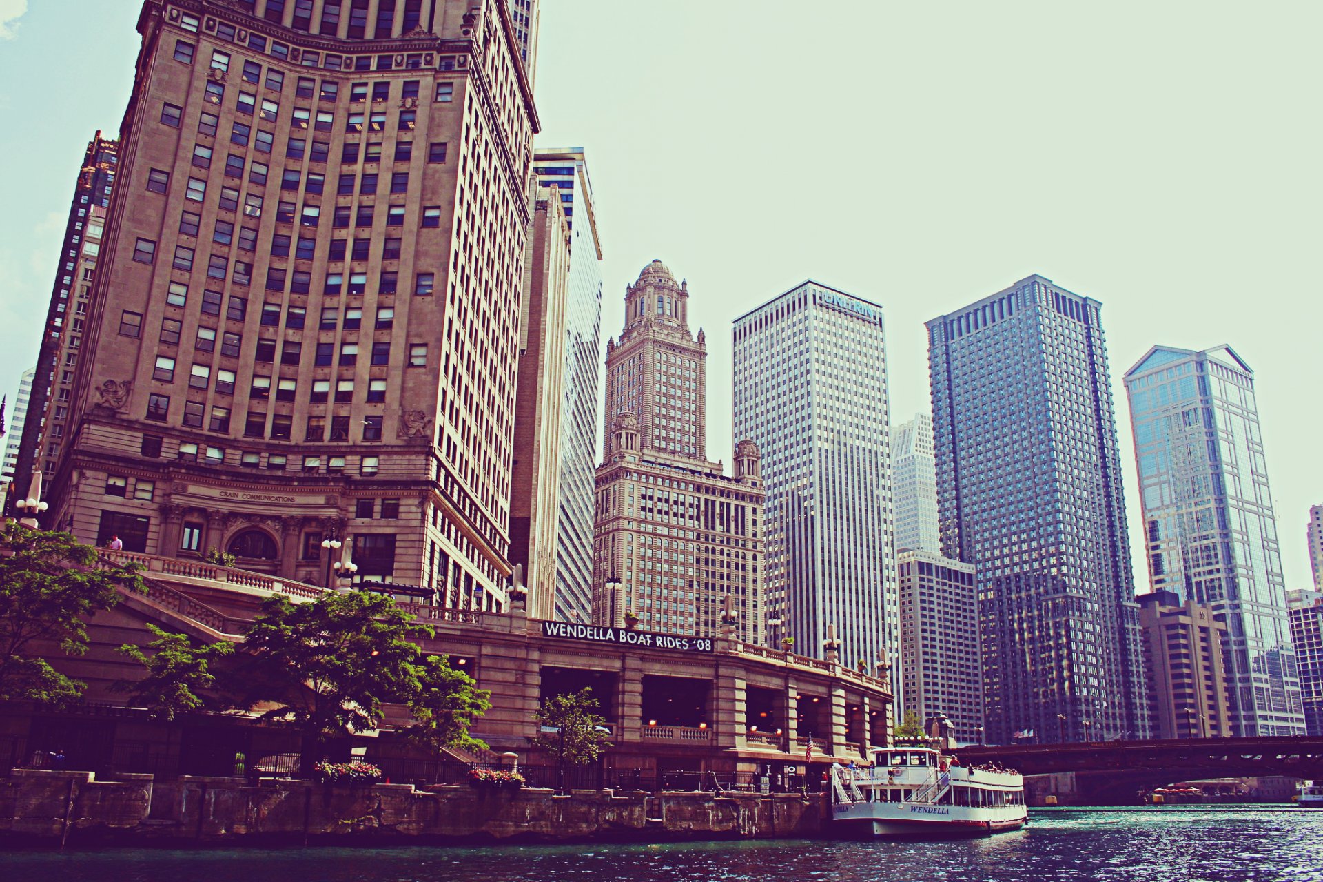 chicago amerika usa gebäude wolkenkratzer dampfer hochhäuser