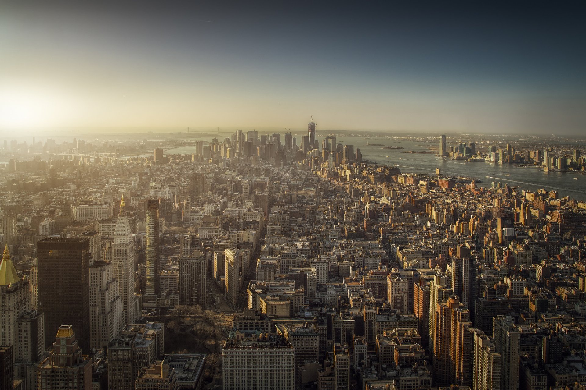 nueva york manhattan ciudad vista panorama metrópolis