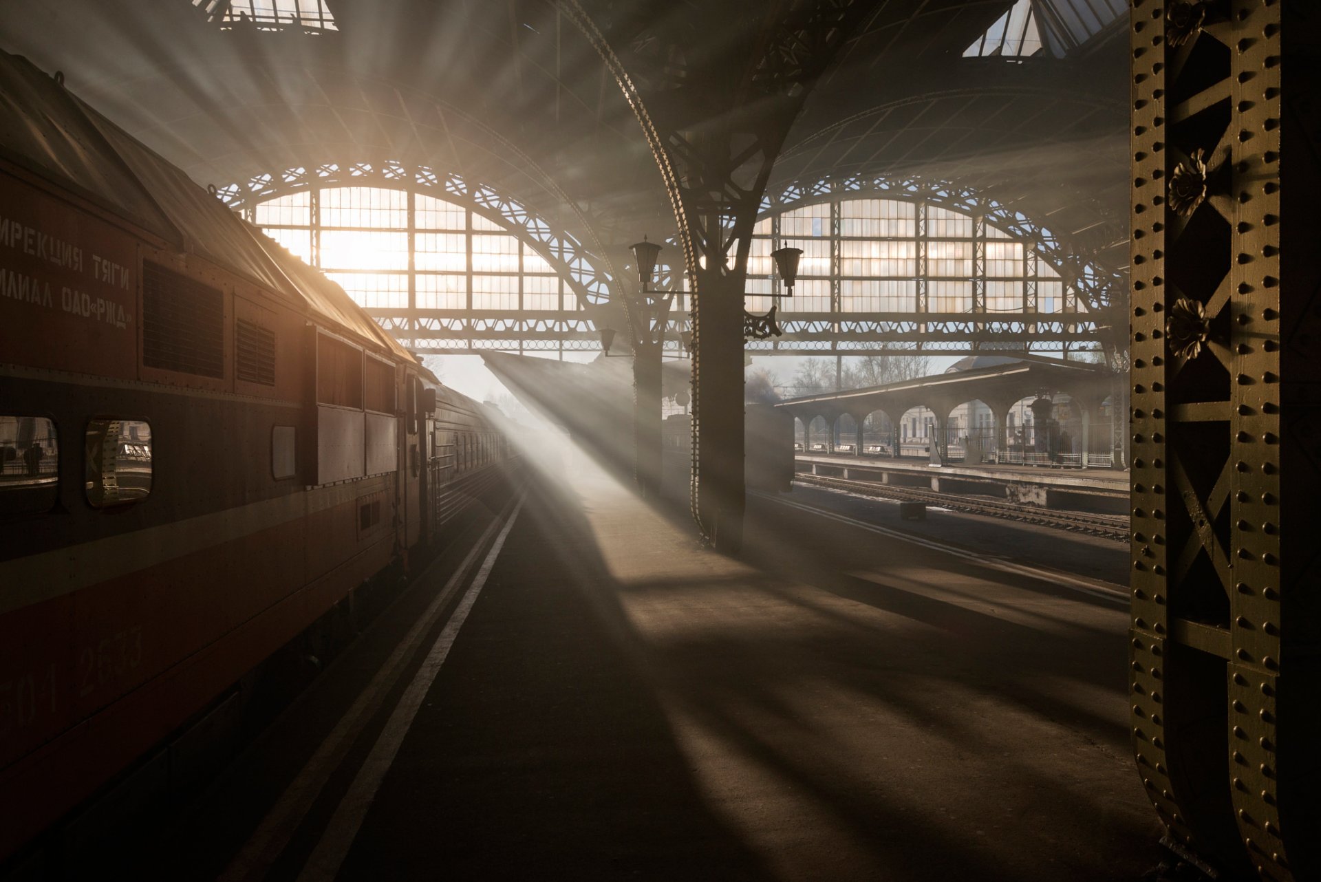 estación vitebsky san petersburgo mañana