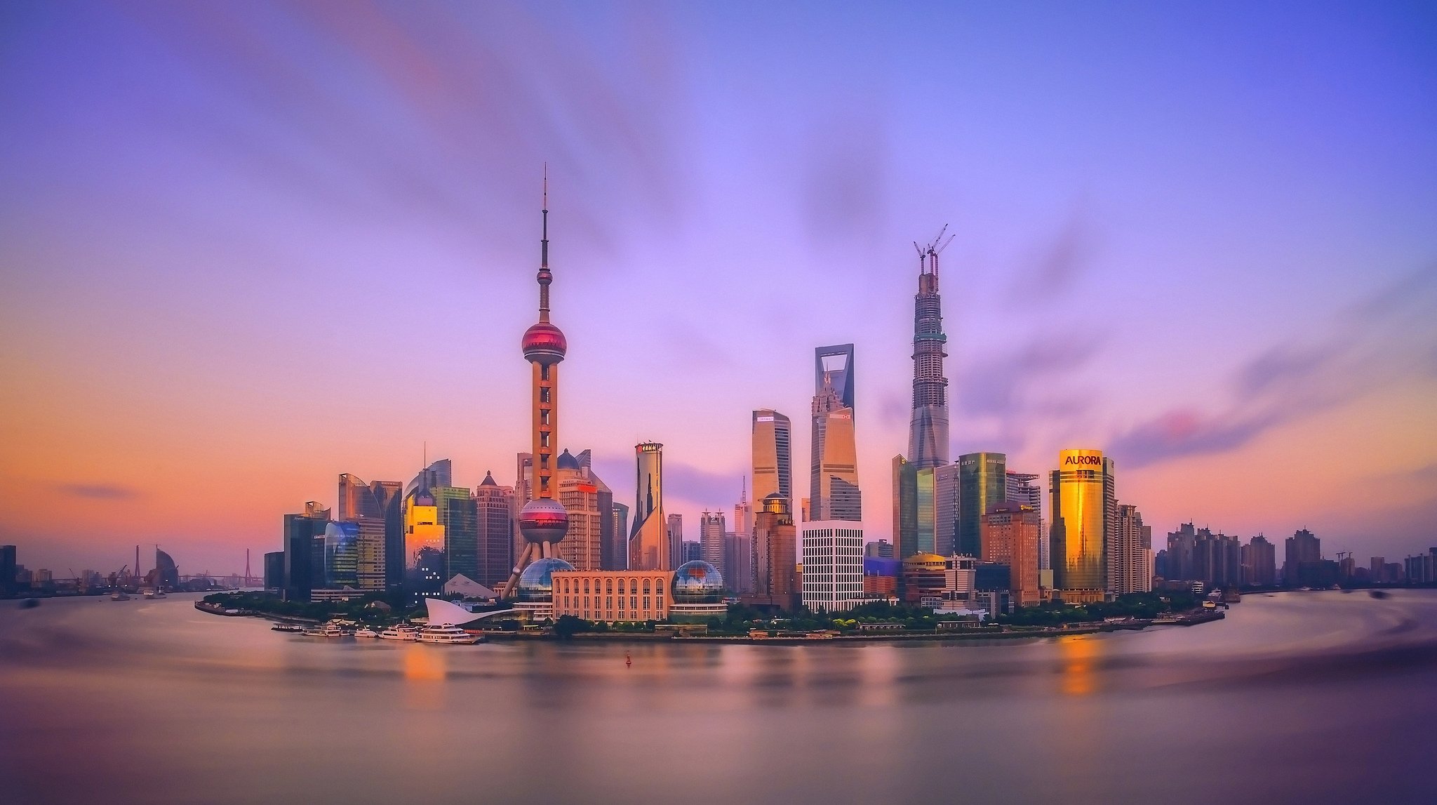 china shanghai mañana amanecer