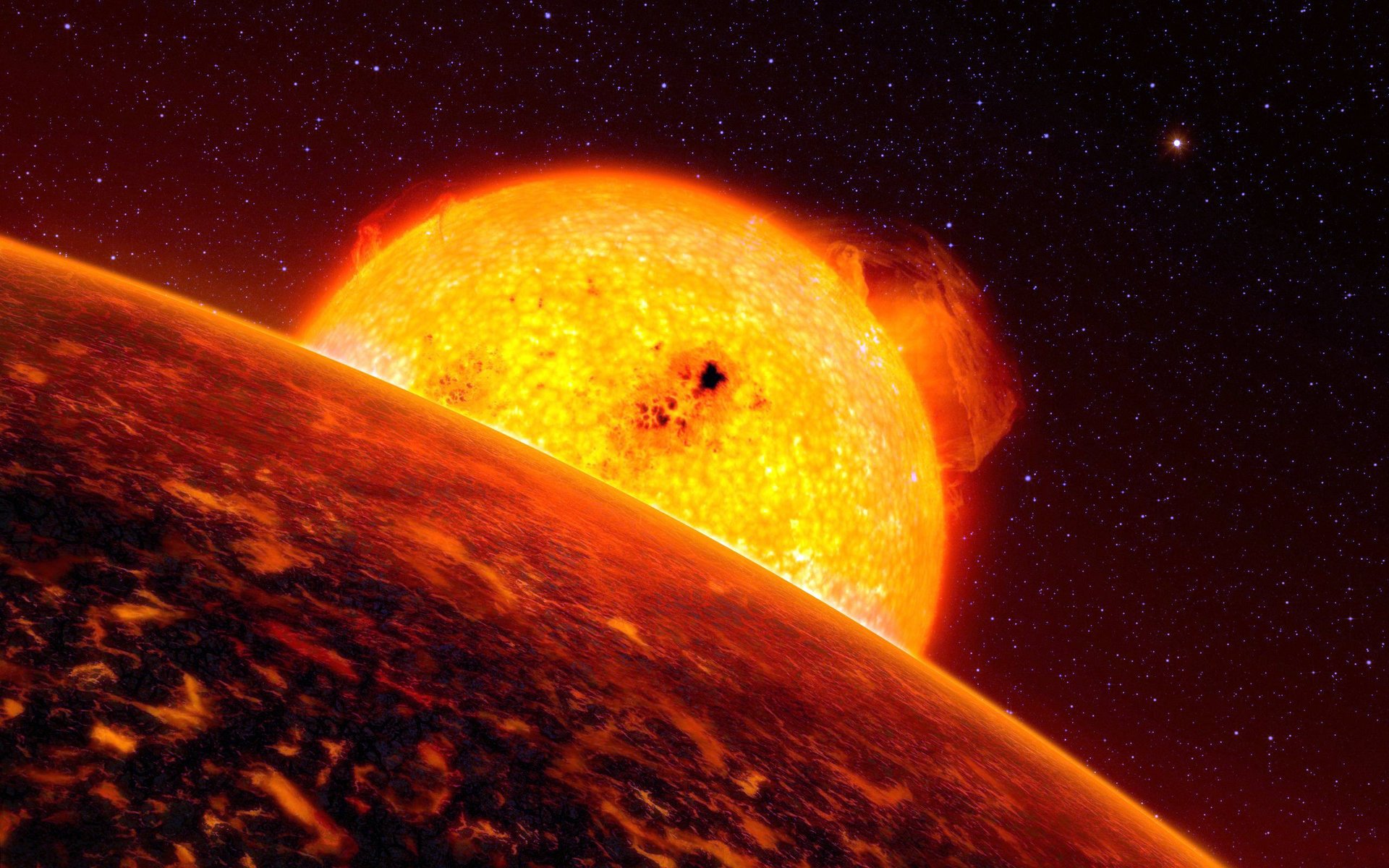 planetas espacio estrellas manchas superficie
