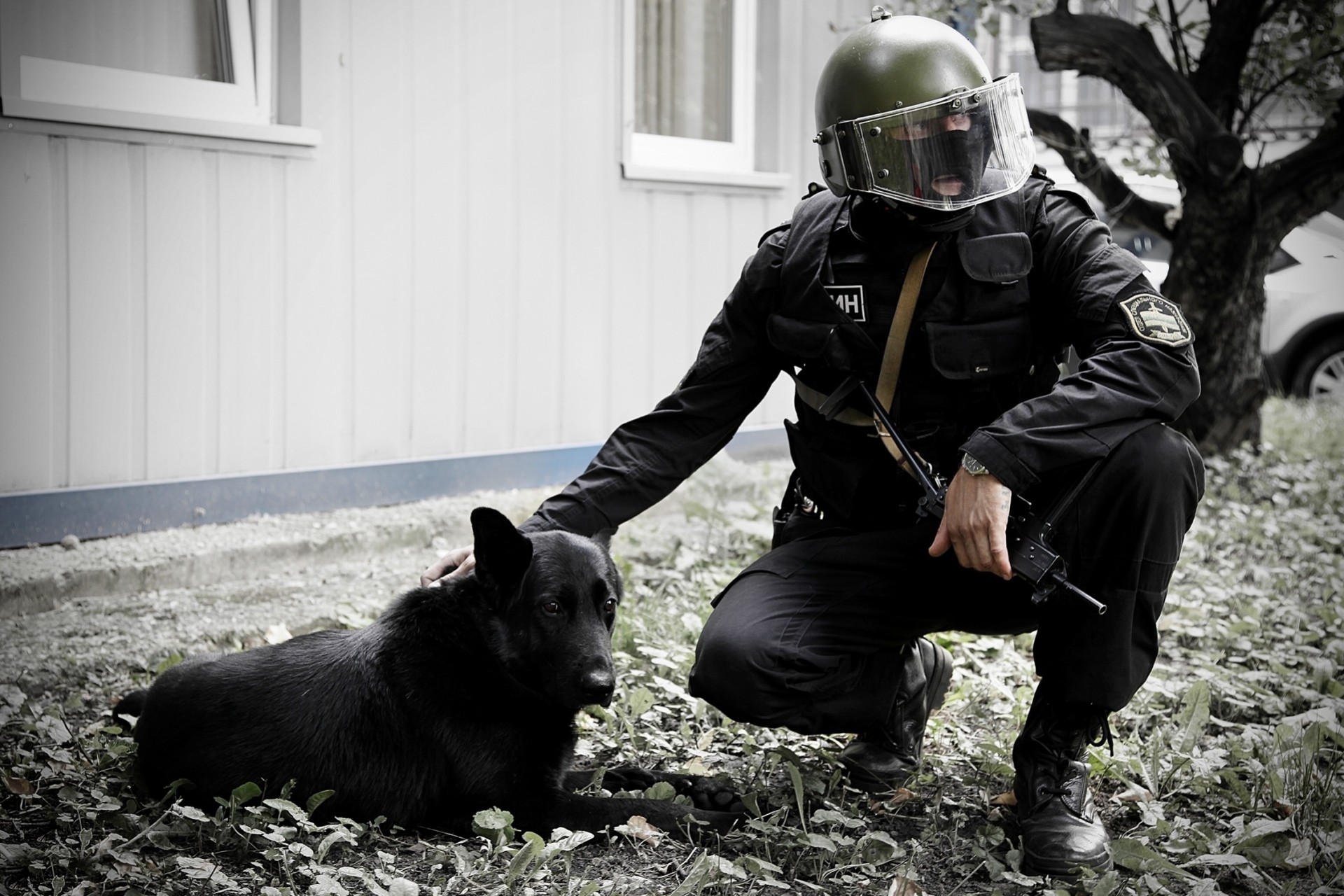 casco cane soldati forze speciali
