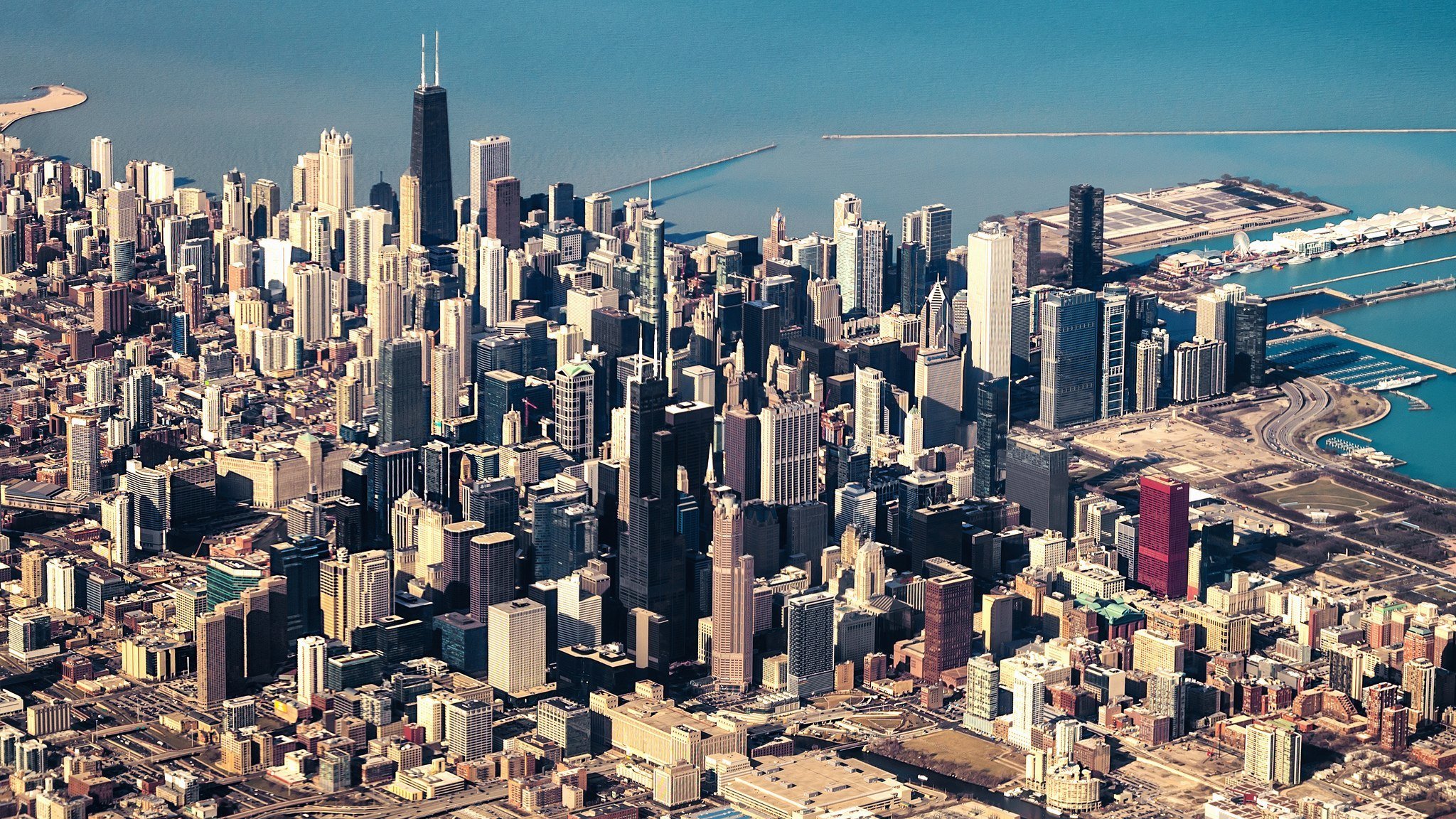 illinois chicago usa skyscraper metropolis height