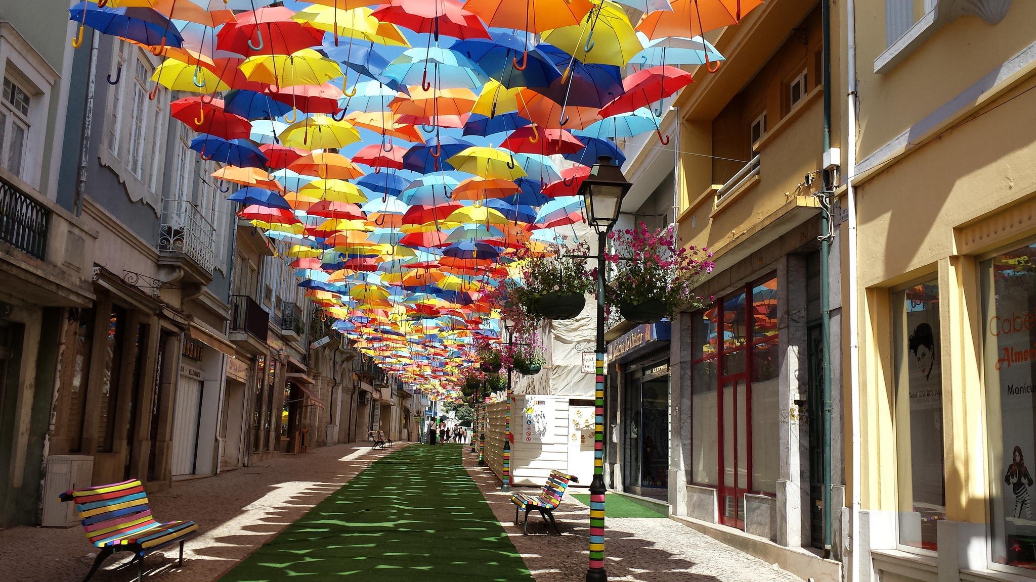 portugalia miasto dom ulica parasole lato