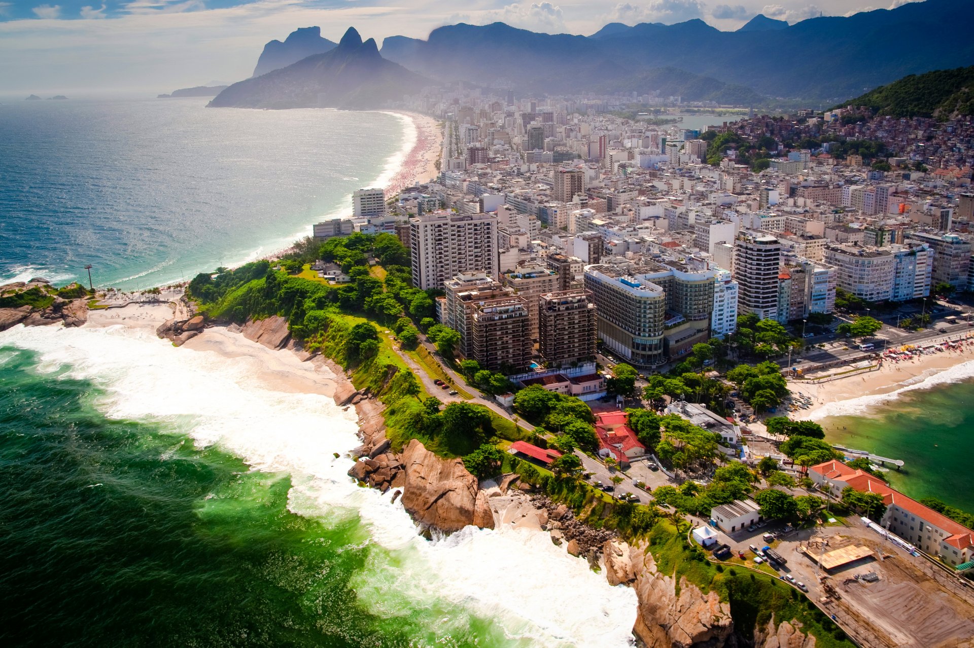 río de janeiro brasil panorama paisaje metrópolis mar costa playa montañas belleza