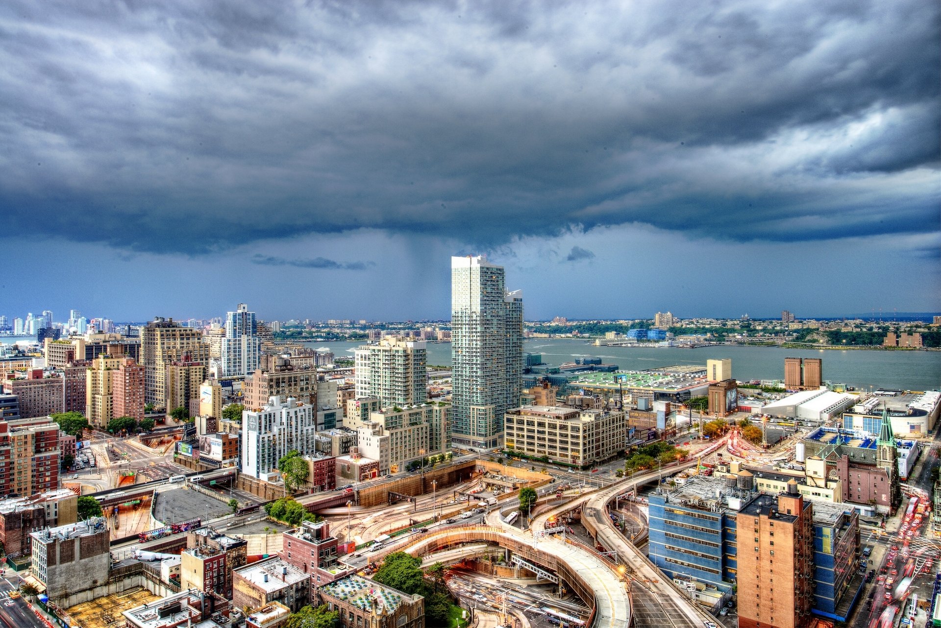 cocina del infierno manhattan nueva york río hudson cocina del infierno río hudson panorama edificios nubes