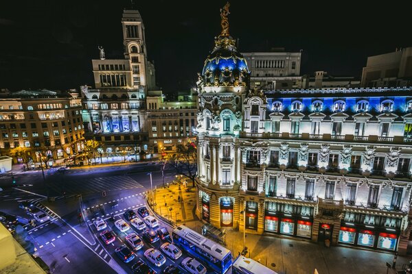 Carrefour routier de la ville de Madrid en Espagne