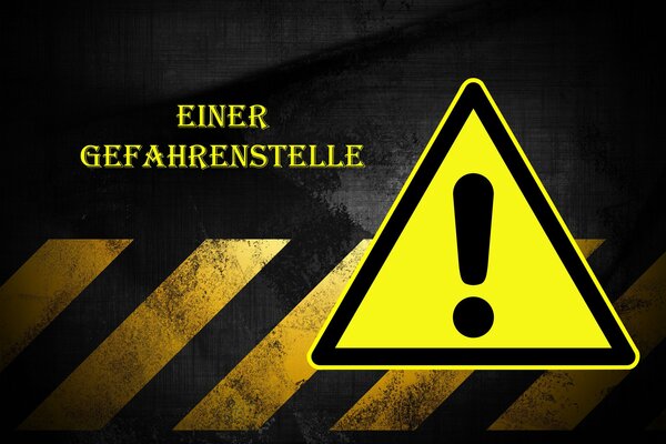 Helles schwarz-gelbes Gefahrenzeichen