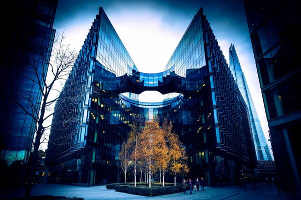 Edificio a Londra in stile Art Nouveau vetro architettura