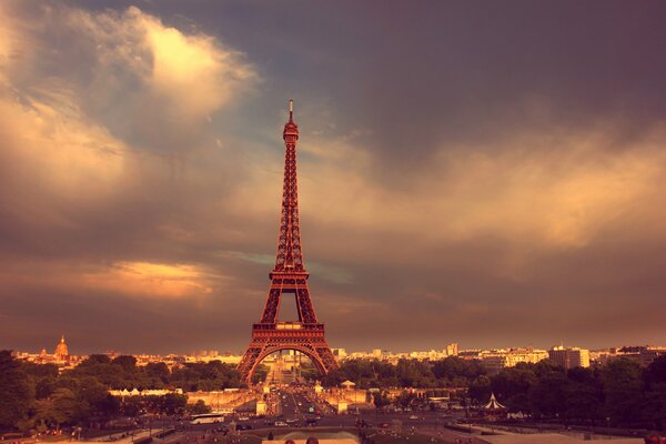 Vista de la torre Eiffel