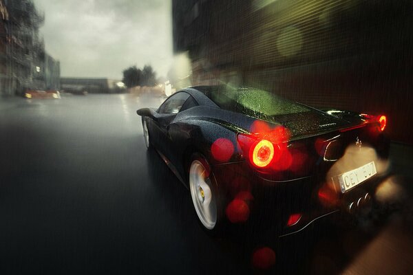 Ferrari rides around the city