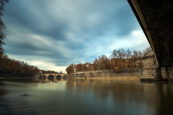 Beau paysage romain en automne