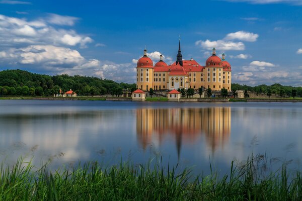 The castle is surrounded by pristine nature