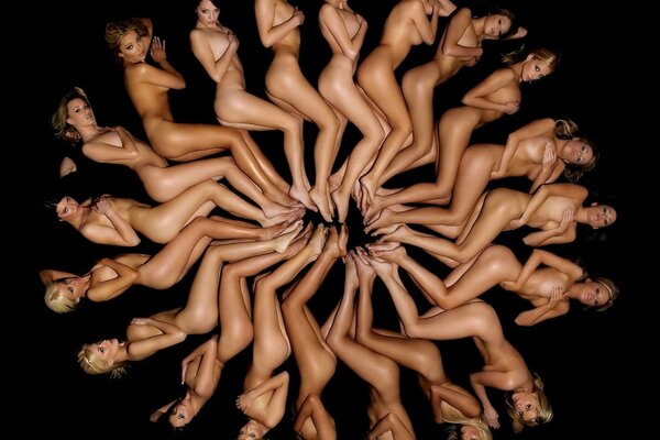 Kaleidoskop von schönen nackten sexy Models