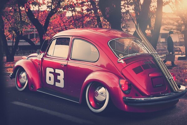 Maschine Volkswagen roter Käfer
