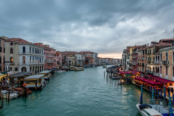 Italy, evening simple landscape