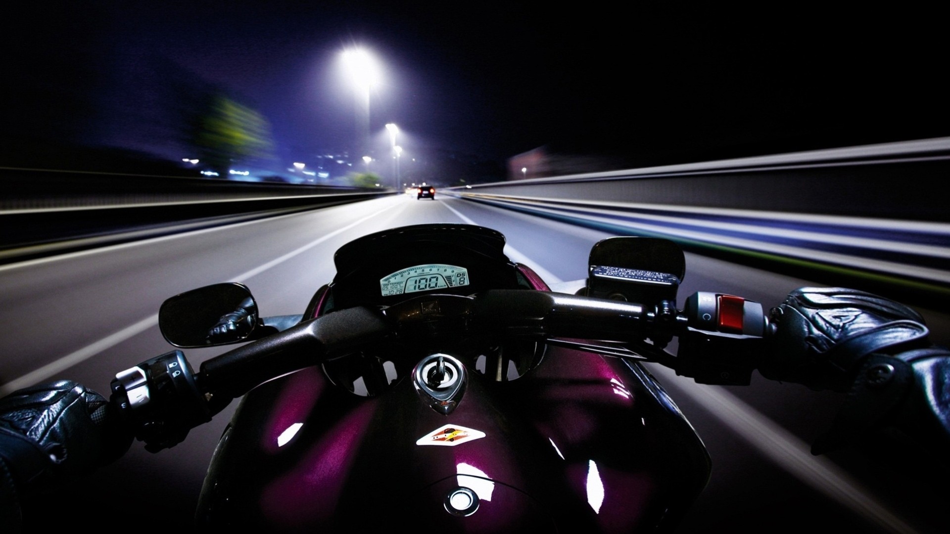 noche paseo noche motocicleta