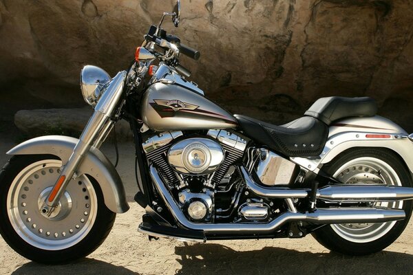 Grey harley davidson dream motorcycle